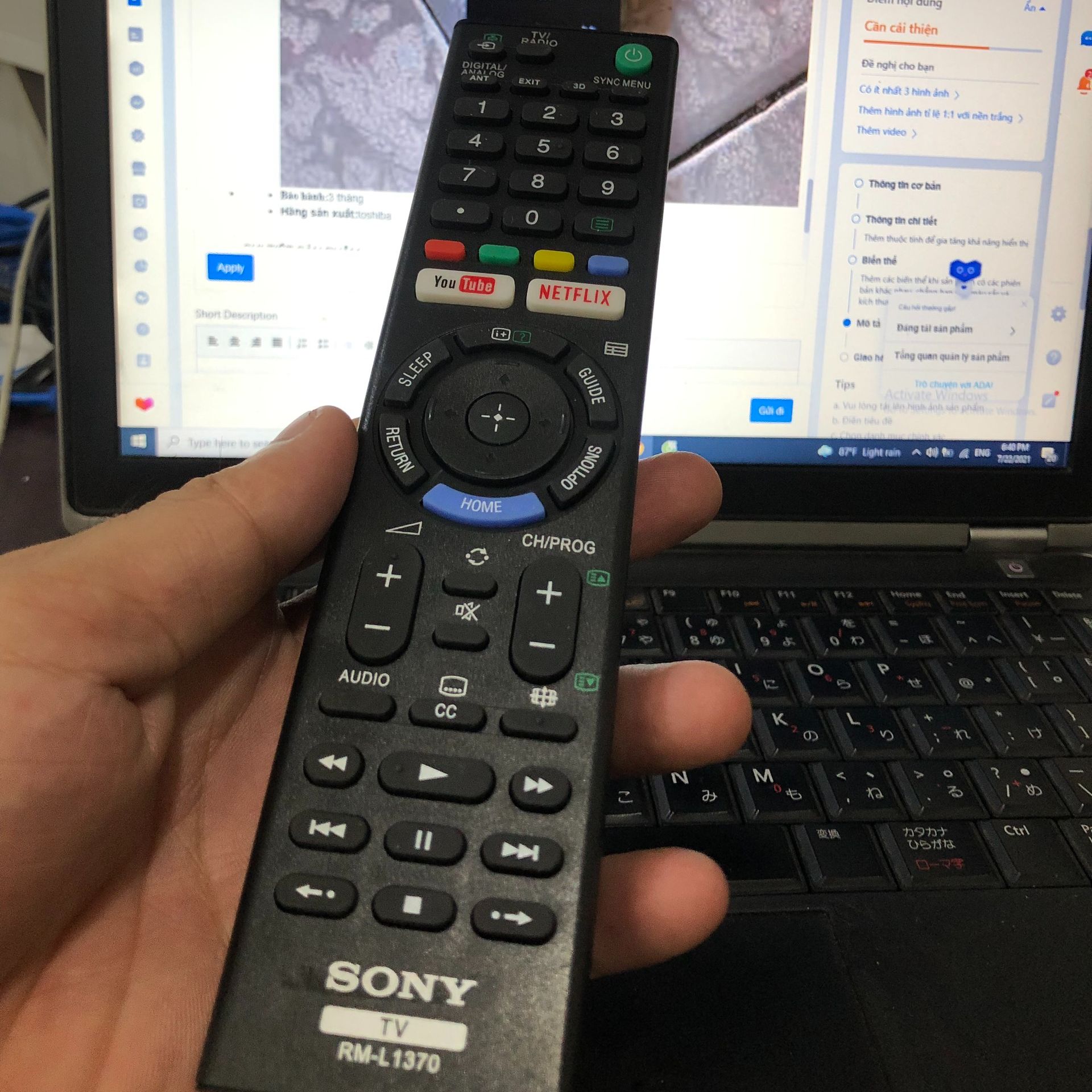 điều khiển tivi sony smart