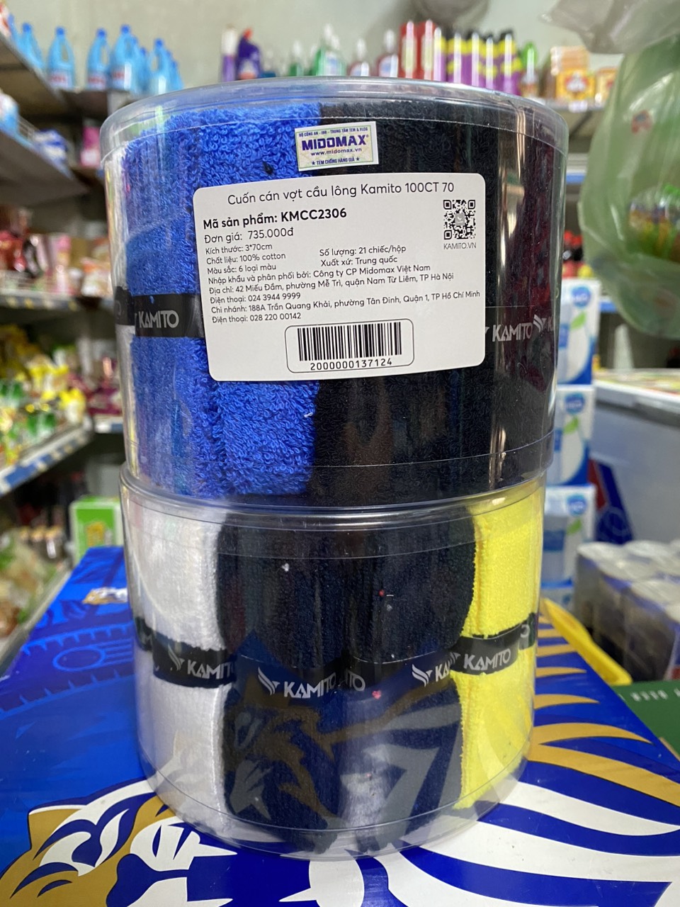 Cuốn Cán Vợt Cầu Lông Kamito Vải Cotton