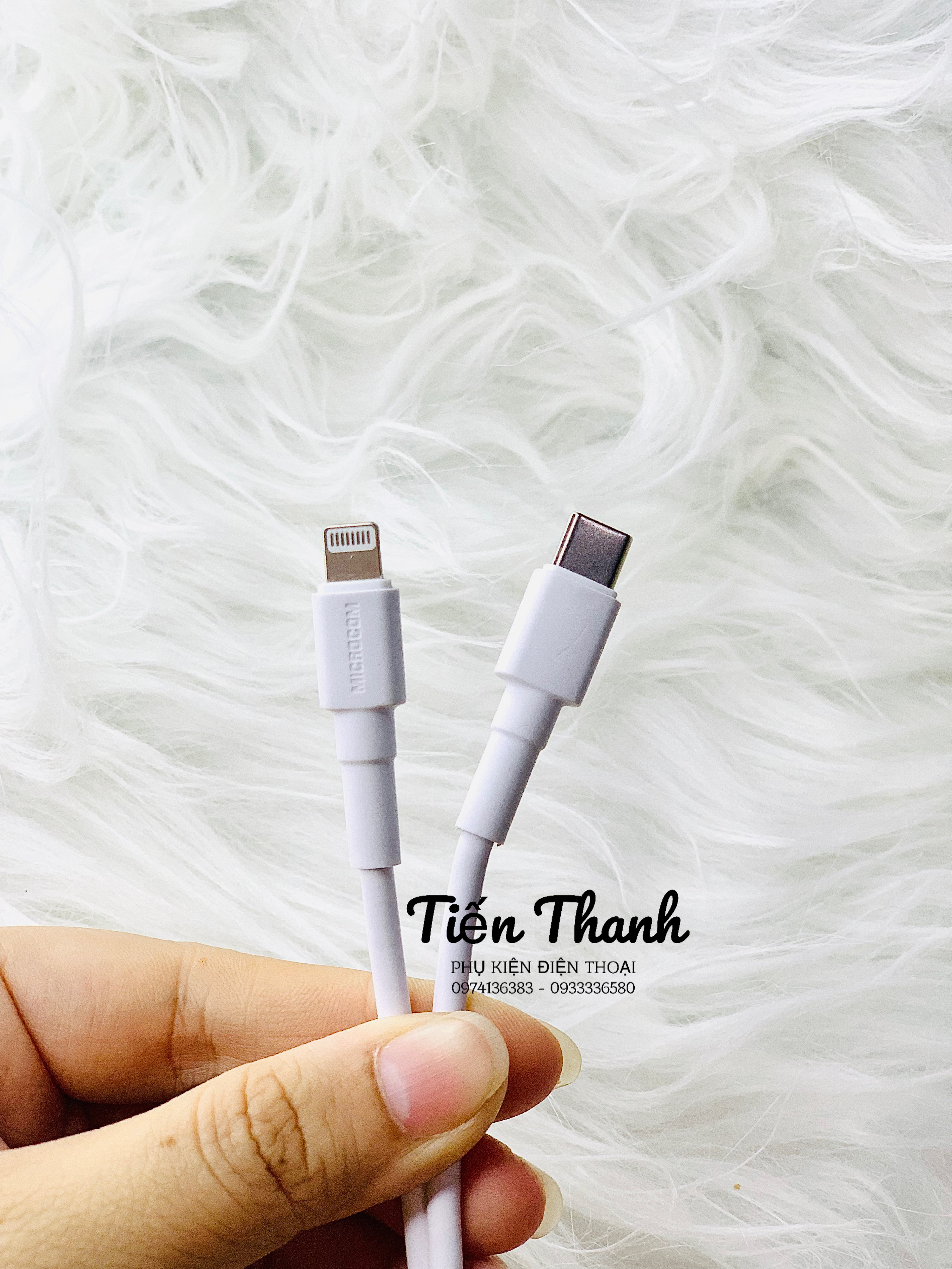 Dây cáp sạc nhanh 20w chính hãng Microcom, chiều dài 1m - 2m