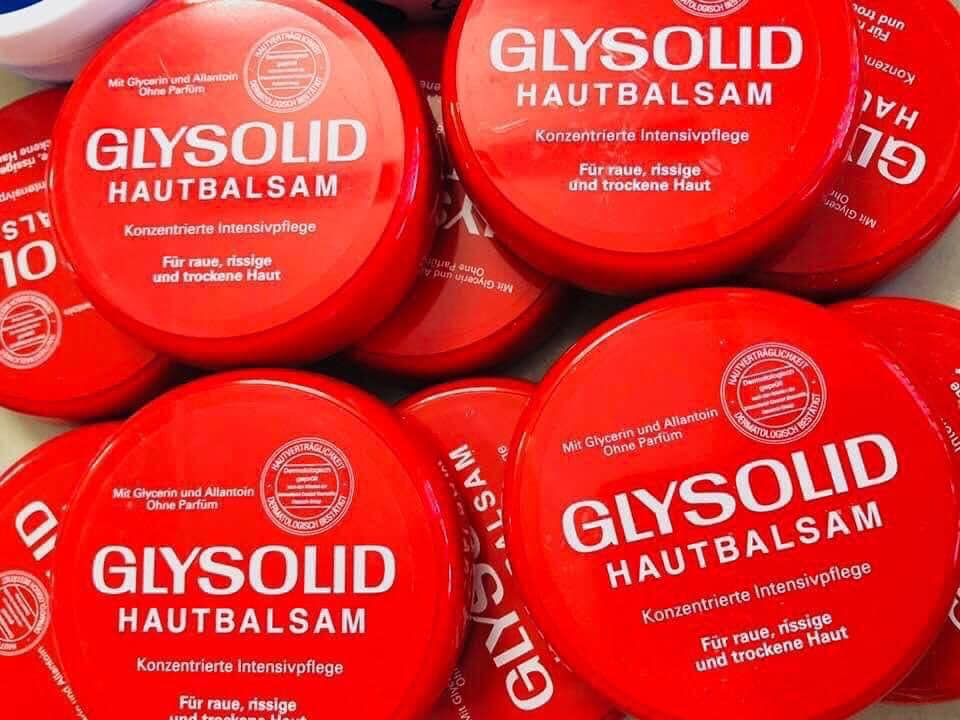 KEM DƯỠNG TRỊ NỨT Á SỪNG DA TAY DA CHÂN GLYSOLID ĐỎ HAUTBALSAM ( Made in Germany )
