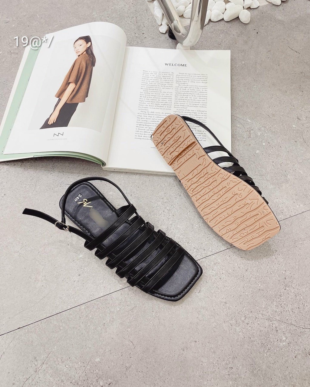 GIÀY SANDAL NỮ ĐẾ THẤP HÌNH THANG CÓ SIZE LỚN 35-42