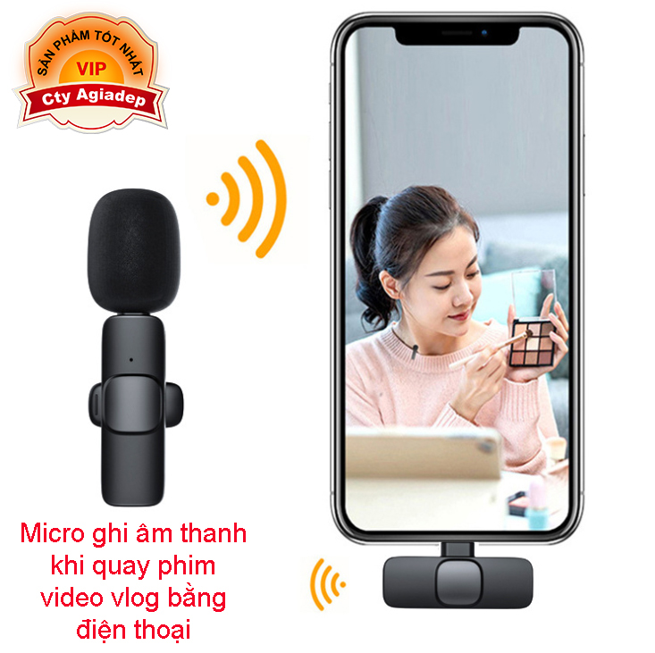 Mic ghi âm thanh chống tạp âm quay phim vlog video tiktok Giormani K1
