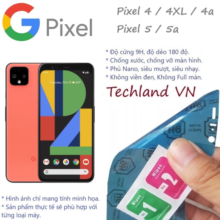 Cường Lực Phủ Nano Google Pixel 4 / 4 XL / 4a / 5 / 5a 4G / 5G - Trong Suốt, Không Full Màn, Không Viền Đen