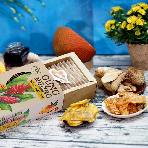 [HCM]GỪNG NƯỚNG NGHỆ MẬT ONG 80G