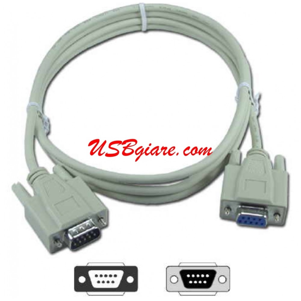 Cáp com 9 nối dài 1 đầu đực 1 đầu cái
