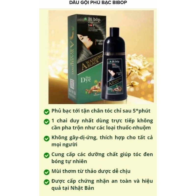 [HCM]DẦU GỘI ĐEN NÂU TÓC PHỦ BẠC BIBOP NHẬT BẢN