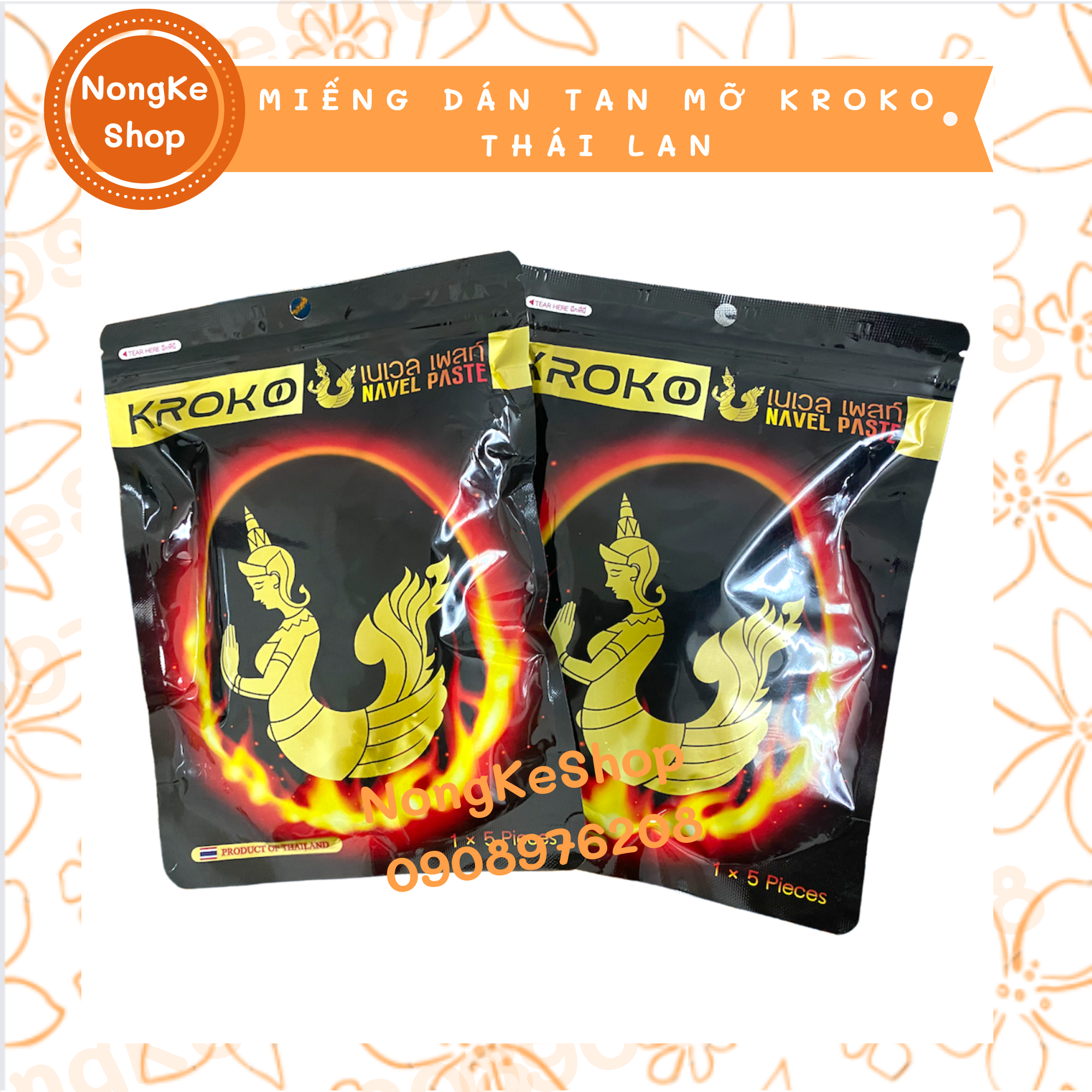 Miếng dán tan mỡ Kroko Thái Lan