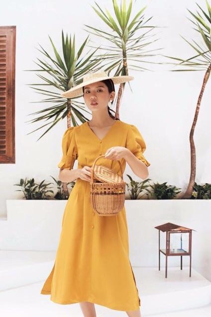 [HCM]Đầm suông dài 3 màu tay xếp li
