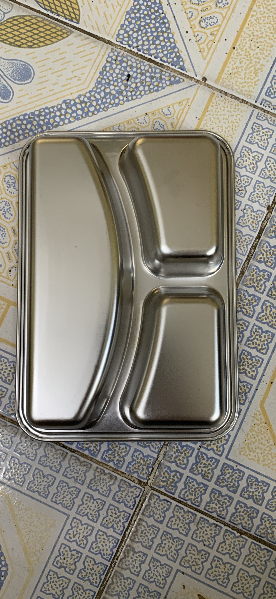 Khay cơm 3 ngăn sâu lòng inox cao cấp