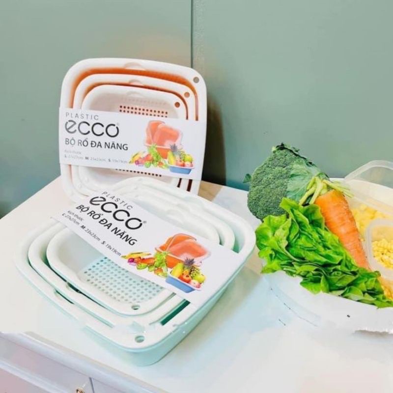 Bộ rổ chậu 6 món Ecoco