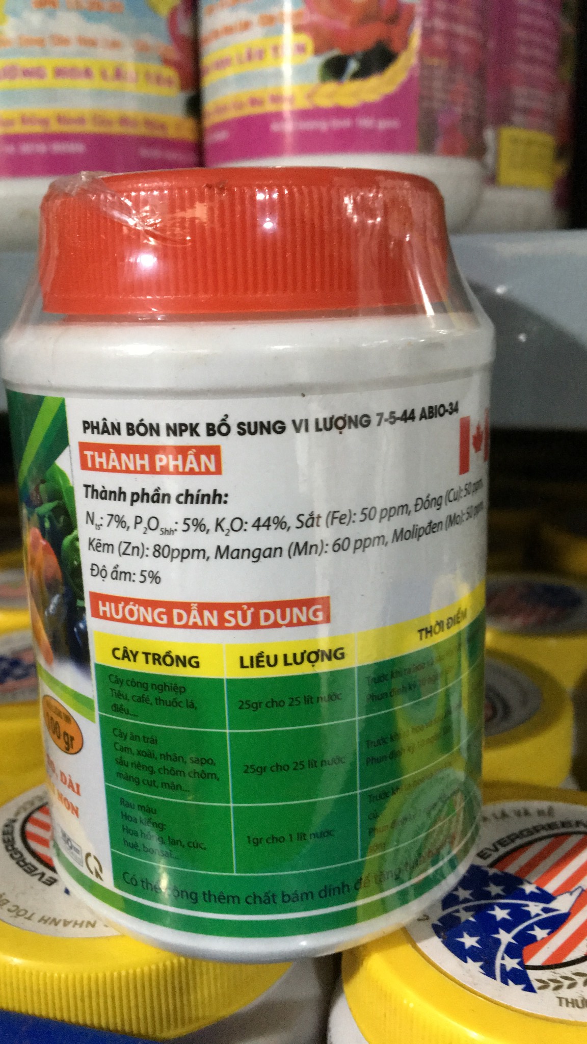 Phân bón SuperKali TD dành cho hoa lan cây cảnh 100g