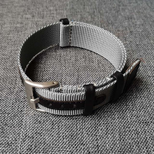 ♔ 18mm 20mm 22mm Woven Nylon Genuine Leather NATO Strap Watch Band Men Replacement Bracelet Accessories for Hamilton/Rolex/Seiko