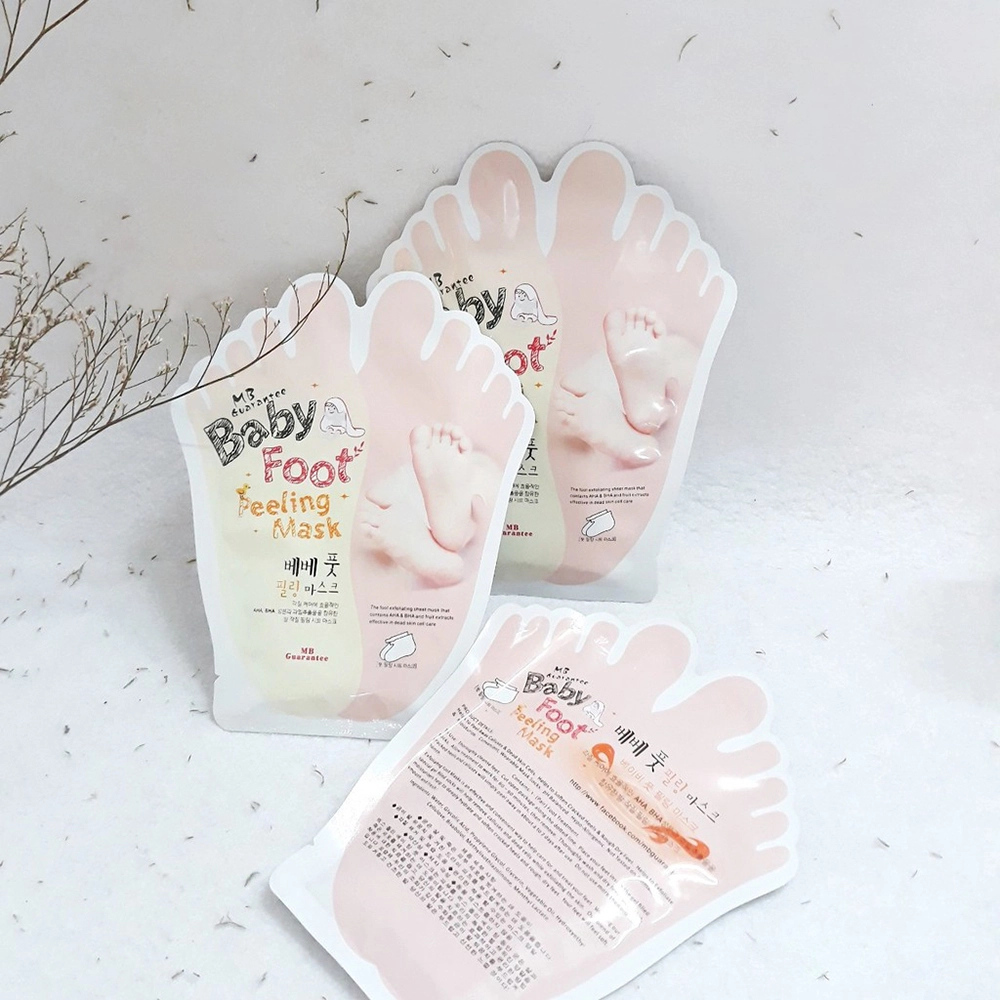 Mặt nạ ủ da chân mb guarantee baby foot peeling mask thái lan