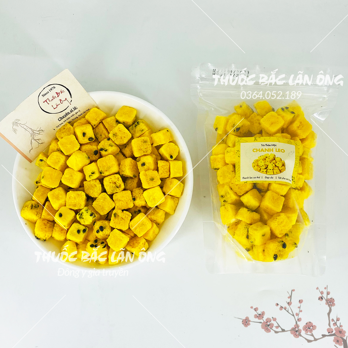 Viên chanh leo 100g, chanh dây cô đặc, ăn vặt, giúp bổ sung vitamin, giải khát, detox