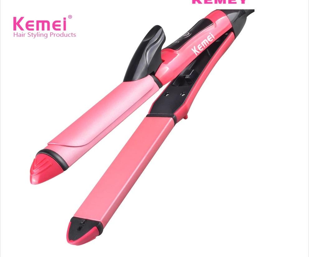 Máy uốn duỗi tóc 2 in 1 kemei km-1055 - rainstore