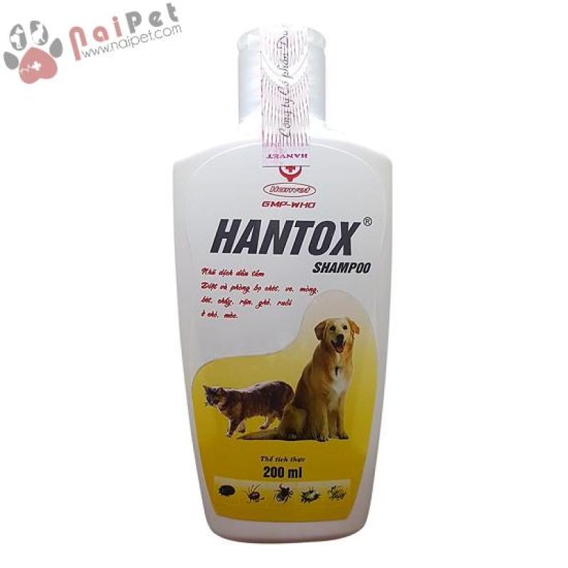 Sữa Tắm Trị Ve Rận Bọ Chét Chó Mèo Hantox Shampoo Vàng 200ml