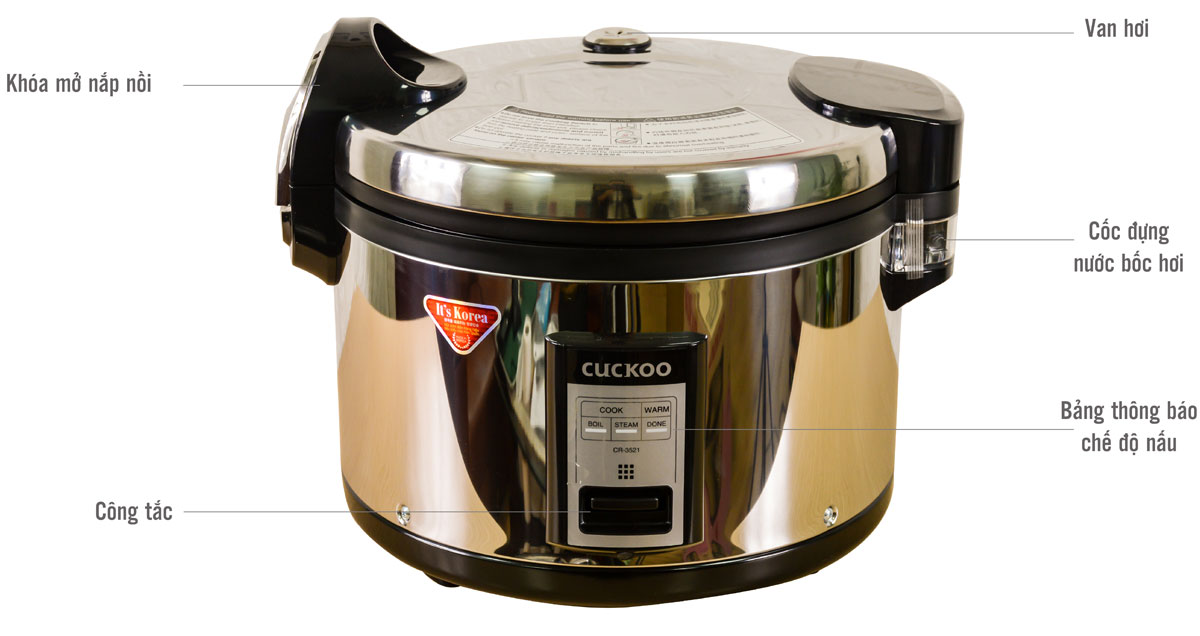 [FREESHIP MAX] [HCM][Trả góp 0%]Nồi cơm điện Cuckoo CR3521S ( 6.3 lít ) - Hàng chính hãng