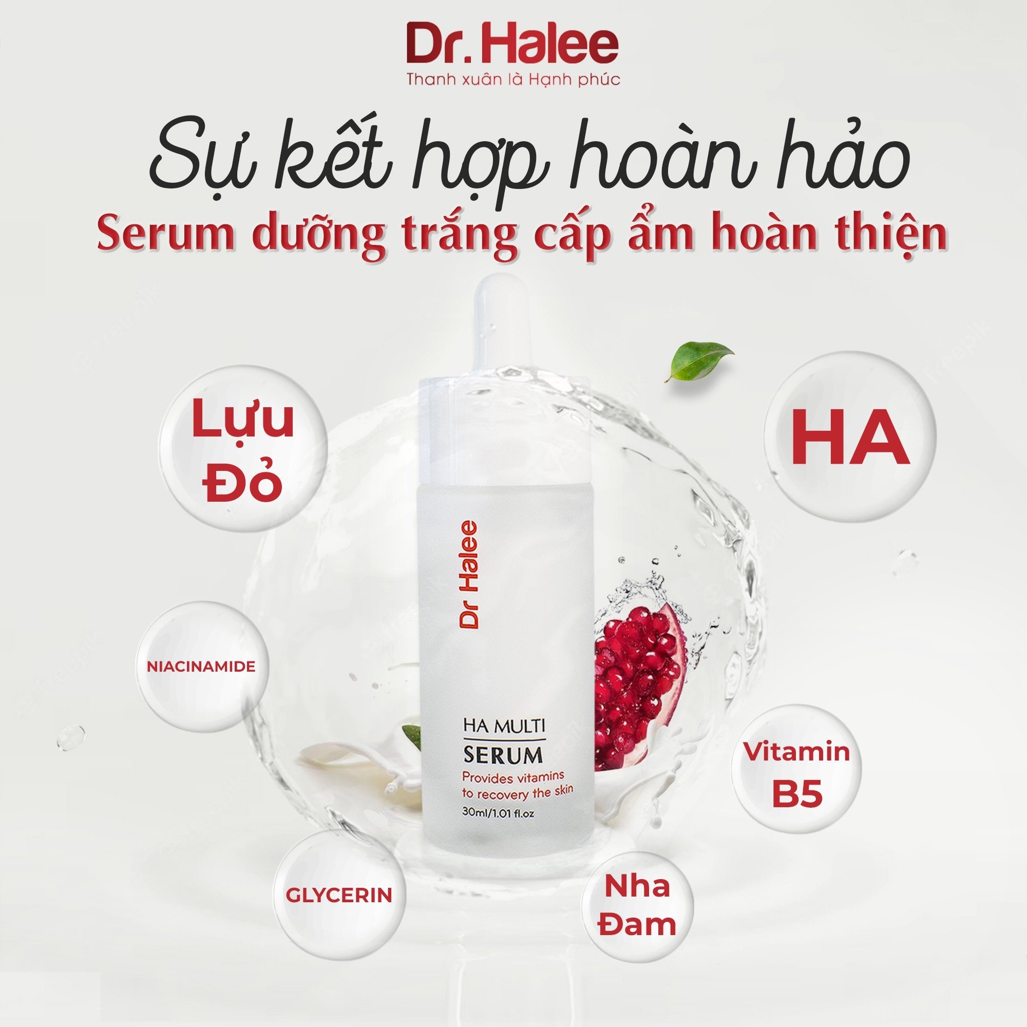 Serum Cấp Ẩm Dưỡng Trắng Da Toàn Diện HA Multi 30ml