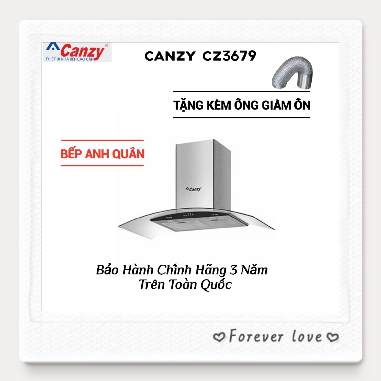 Máy Khử Mùi Kính Cong Cao Cấp CANZY CZ3679