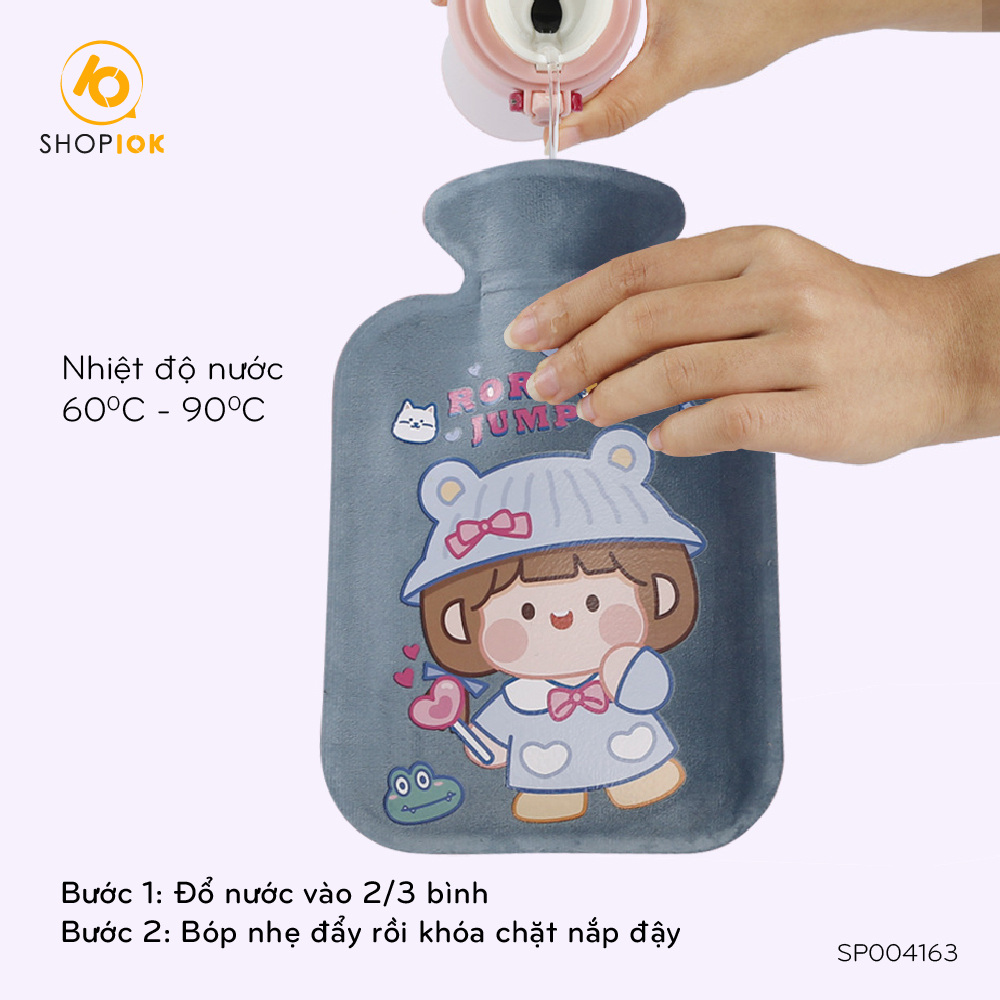 Túi chườm nóng lạnh giữ ấm mùa đông, giảm đau bụng 450ml - SP004163