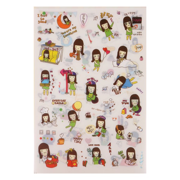 [HCM]Bộ 6 Tấm Sticker Trang Trí - Nhật Ký Vanilla