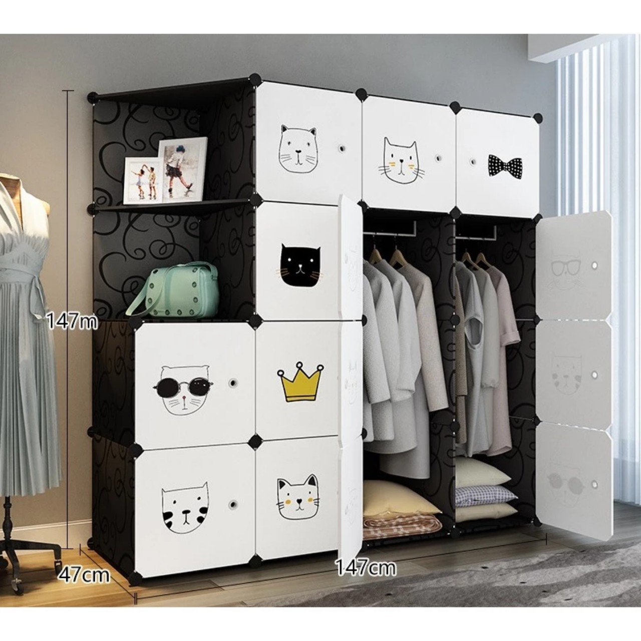 [HCM]Tủ Nhựa Ghép 16 Ngăn-14N2X