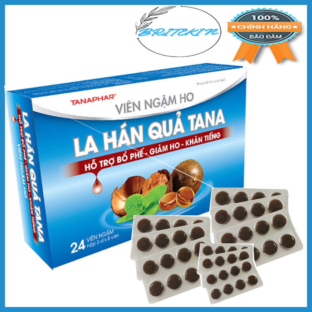 VIÊN NGẬM HO LA HÁN QUẢ TANA [KẸO NGẬM HO HỘP XANH]