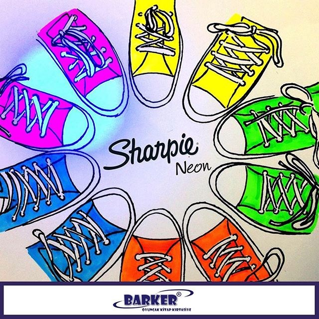 Bút lông phản quang không phai màu Sharpie Neon