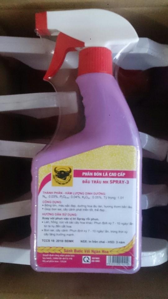 PHÂN BÓN LÁ ĐẦU TRÂU KÍCH RA HOA SPRAY 3 - 500ML