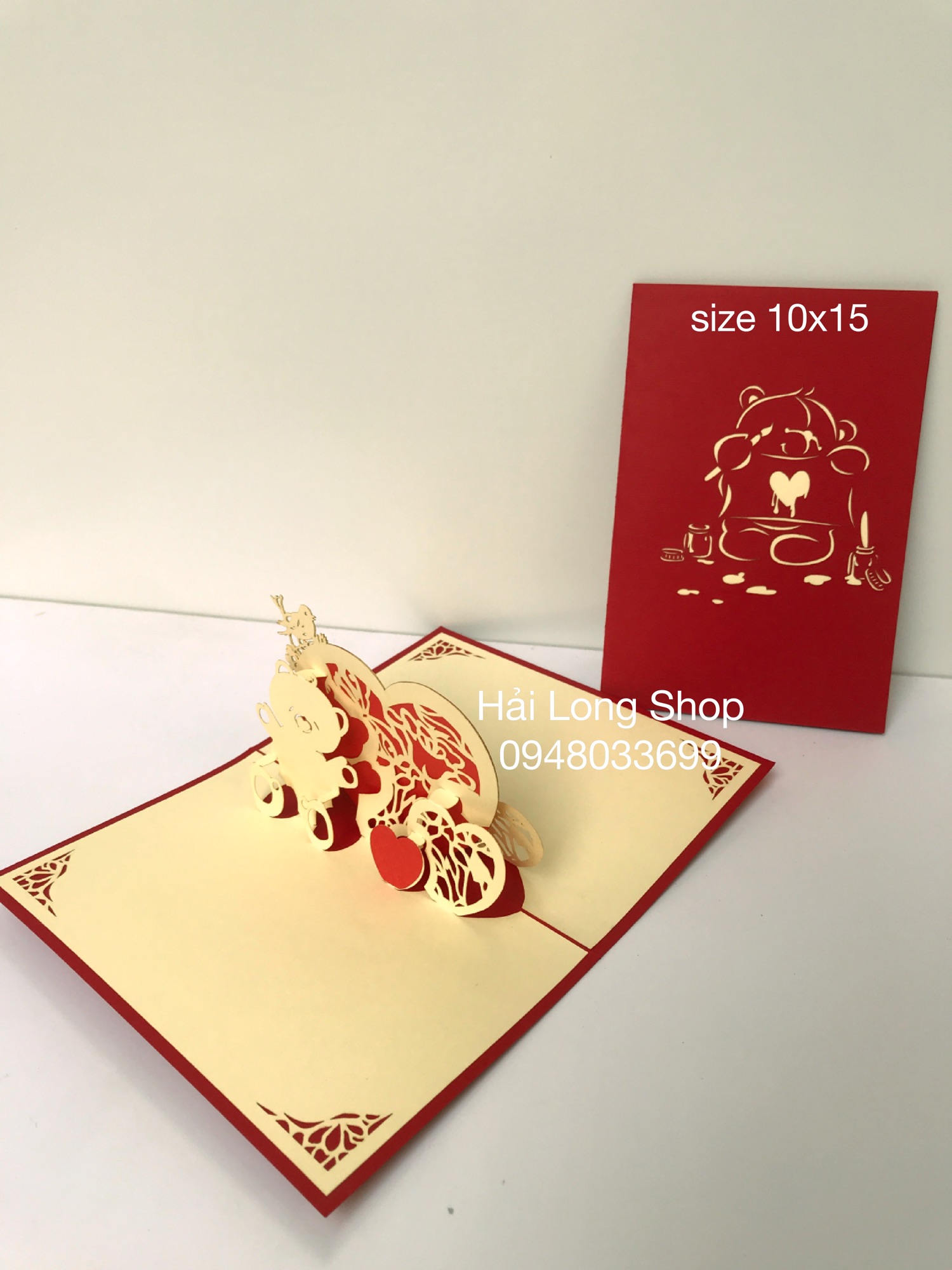 Trái Tim 9 - Heart  - Love - Thiệp 3D