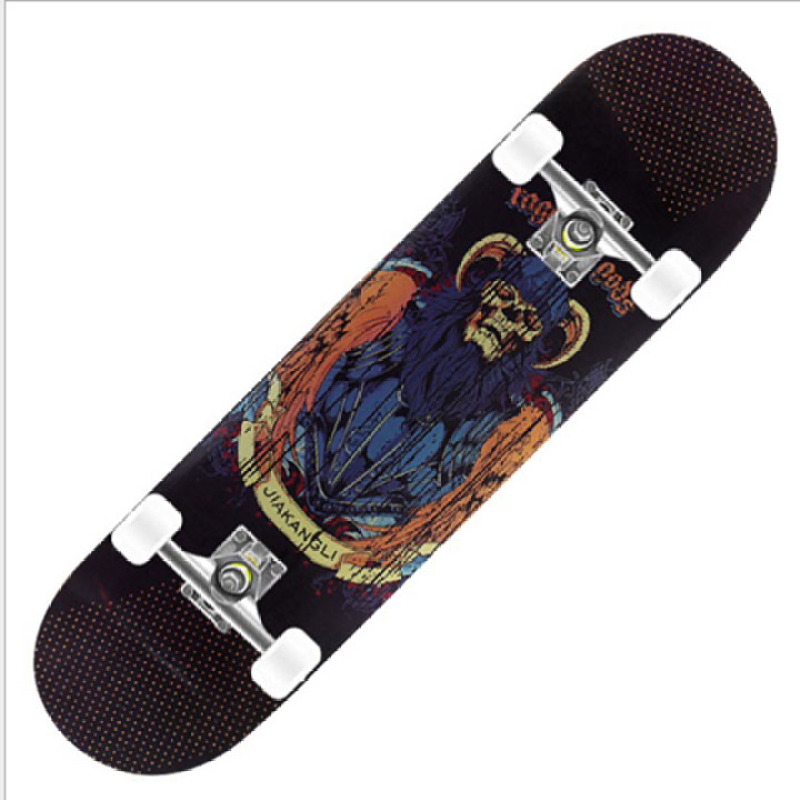 ván trượt SKATEBOARD bằng gỗ cao cấp size 80cm, thiết kế một mặt nhám một mặt hình, dành cho thanh thiếu niên