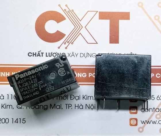 Jq1p-24v-f relay panasonic 24v 10a 5 chân