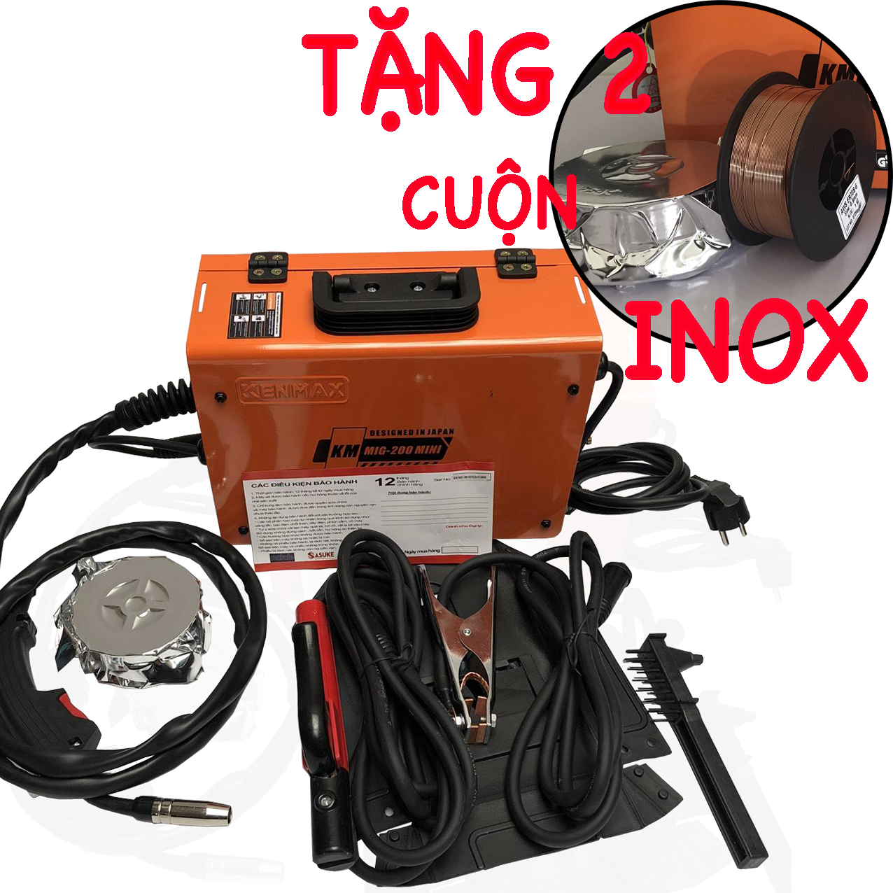 Kenmax mini 200 MIG welding machine with 3-function non-welding iron coil-welding 12 months warranty