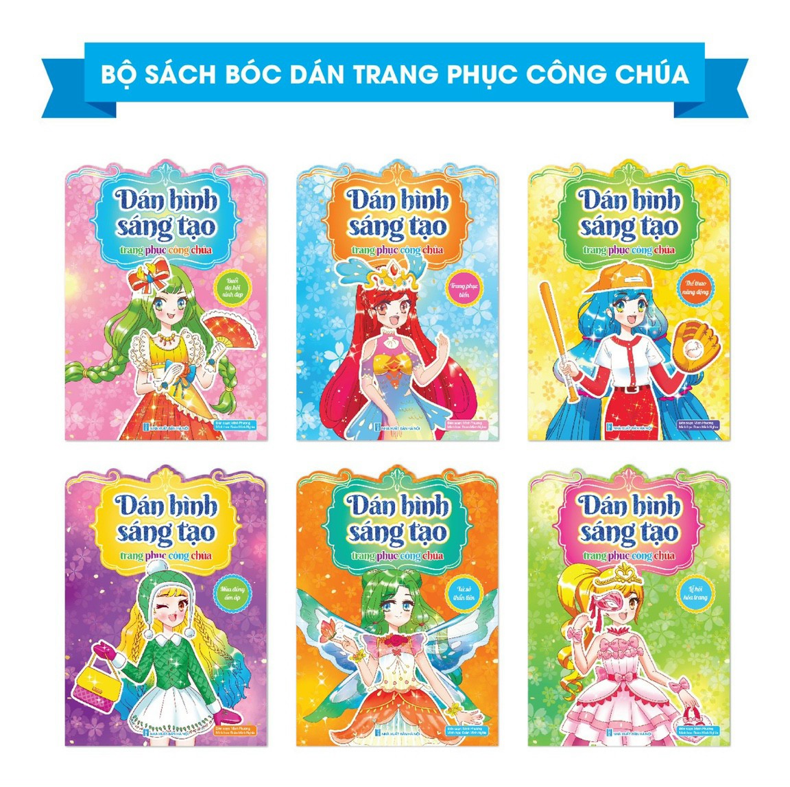 Dán Hình Sáng Tạo Trang Phục Công Chúa (Bộ 6 Cuốn)