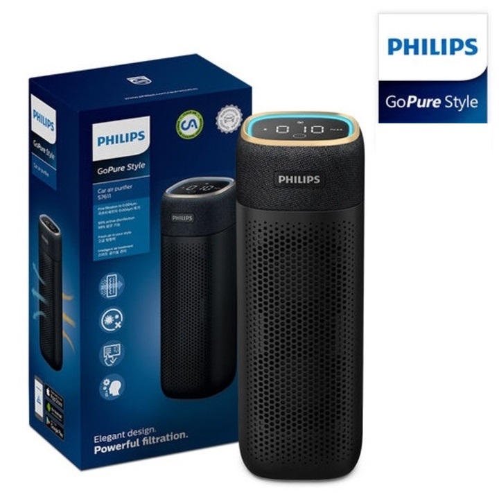 Máy khử mùi và lọc không khí trong nhà và trên ô tô Philips S7601 (GP7601) - Hàng Chính Hãng