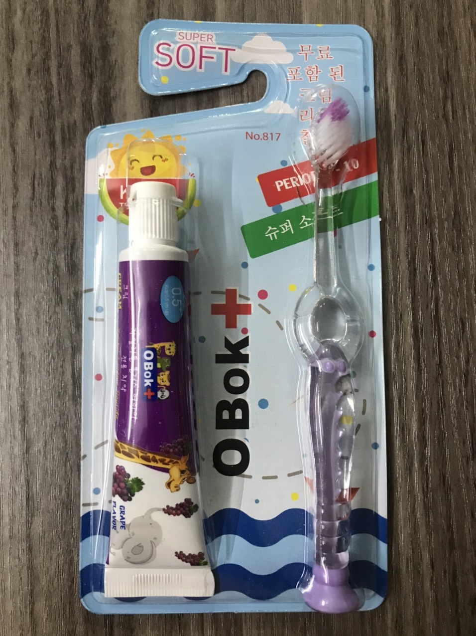 Combo 01 bàn chải + 1 tuýp kem đánh răng obok Hàn quốc