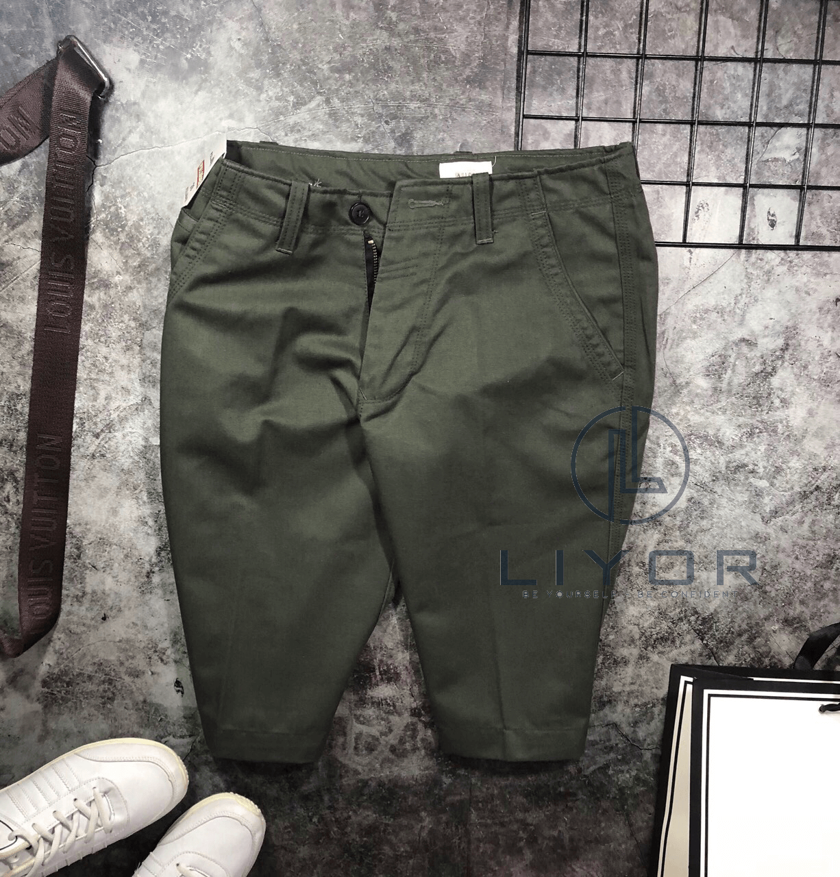 Quần short kaki nam co giãn nhẹ trơn đơn giản năng động vải kaki dày dặn - Liyorshop - QKK003