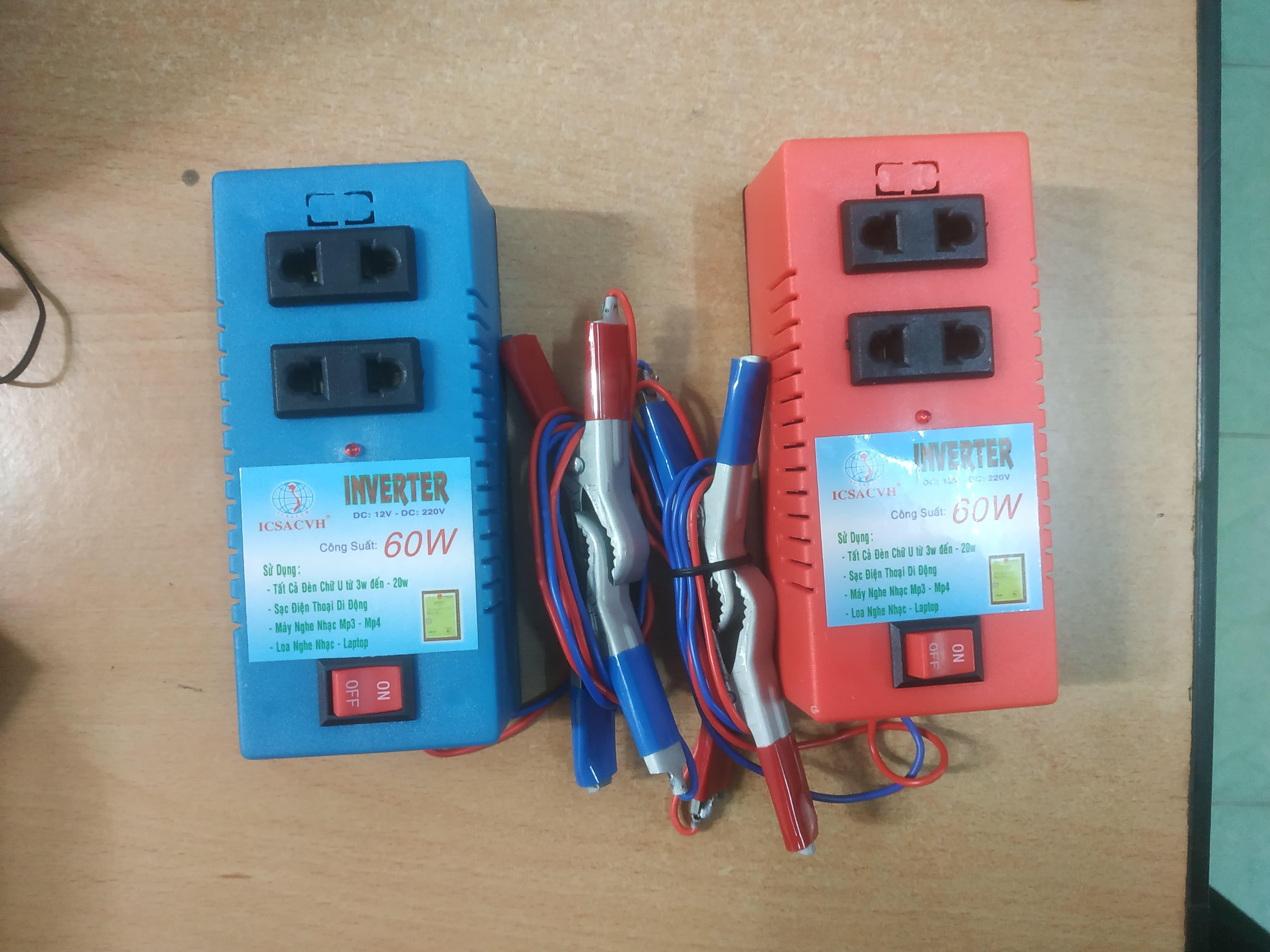 Bộ đảo điện 12v ra 220v công suất 60w