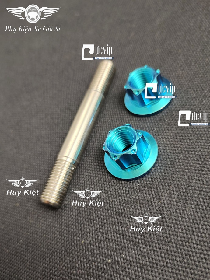 Cốt trục phuộc giữa inox kèm 2 tán titan thật gr5 cho exciter 2011 - 2020 ms4197