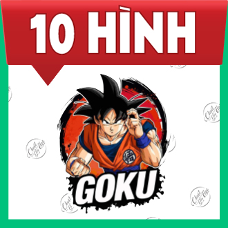 Combo 100 sticker không trùng hình dán Son Goku 7 viên ngọc rồng Dragon Ball