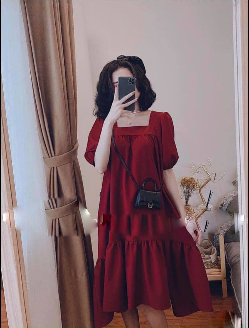 Đầm bầu suông đuôi cá dễ thương
