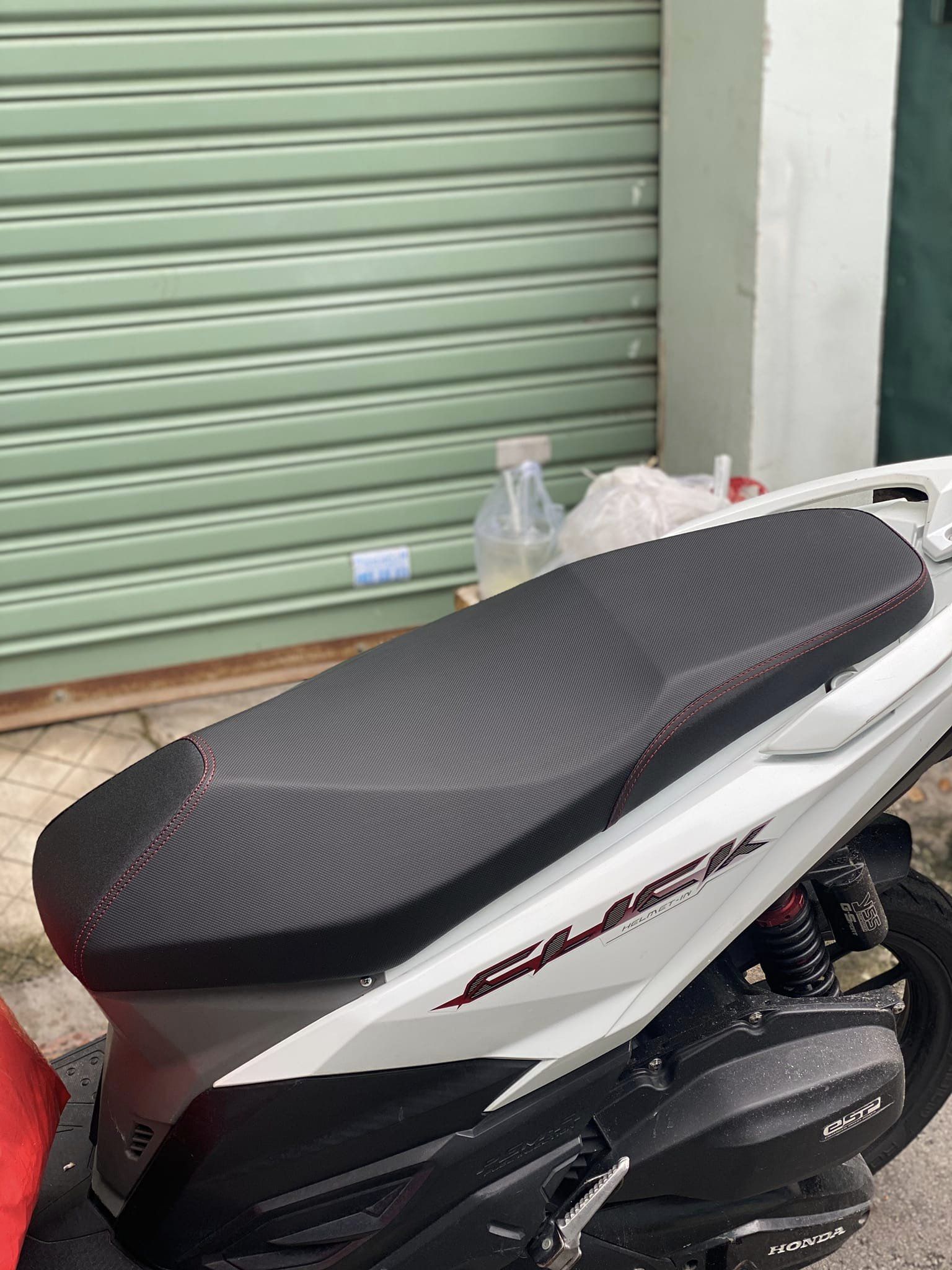 Combo Mút + da yên 3D Chỉ Đỏ Vison , AB 125 , Vario , Click