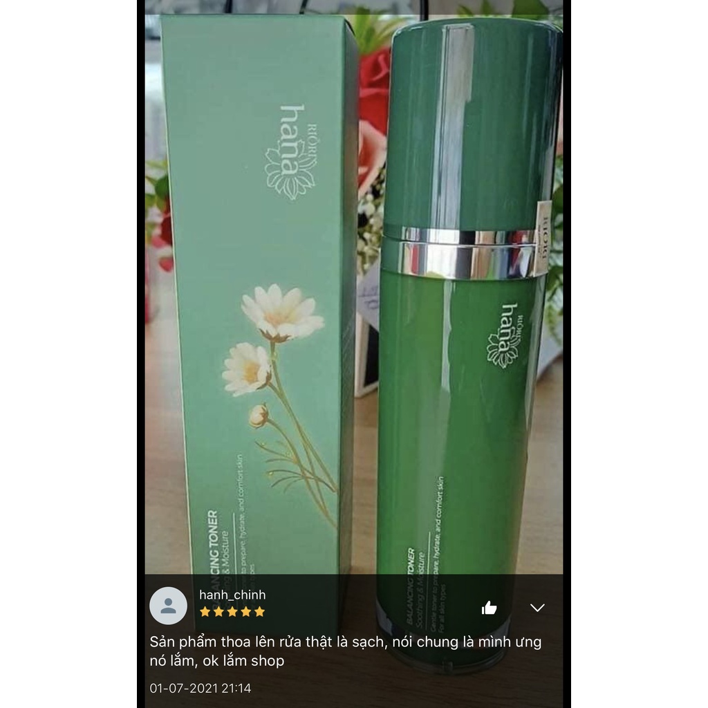 Nước hoa hồng RIORI BALANCING TONER 120G (loại cao cấp-chai xanh)
