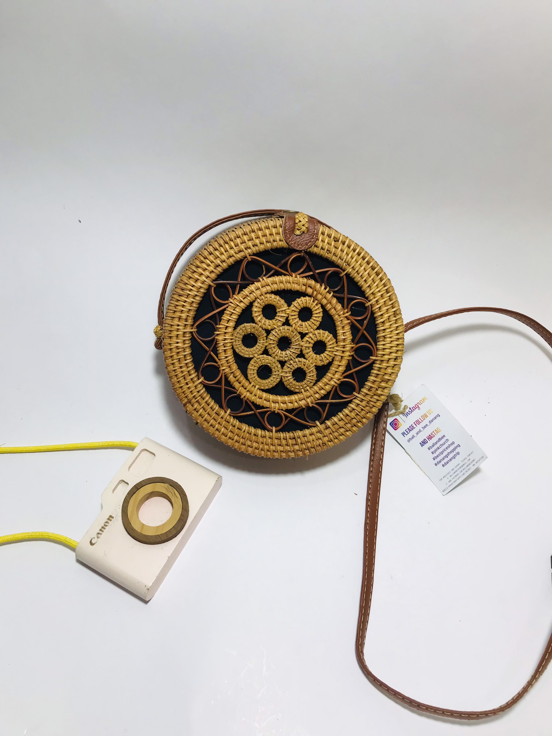 Túi mây tròn đi biển Mandala D20/D16cm