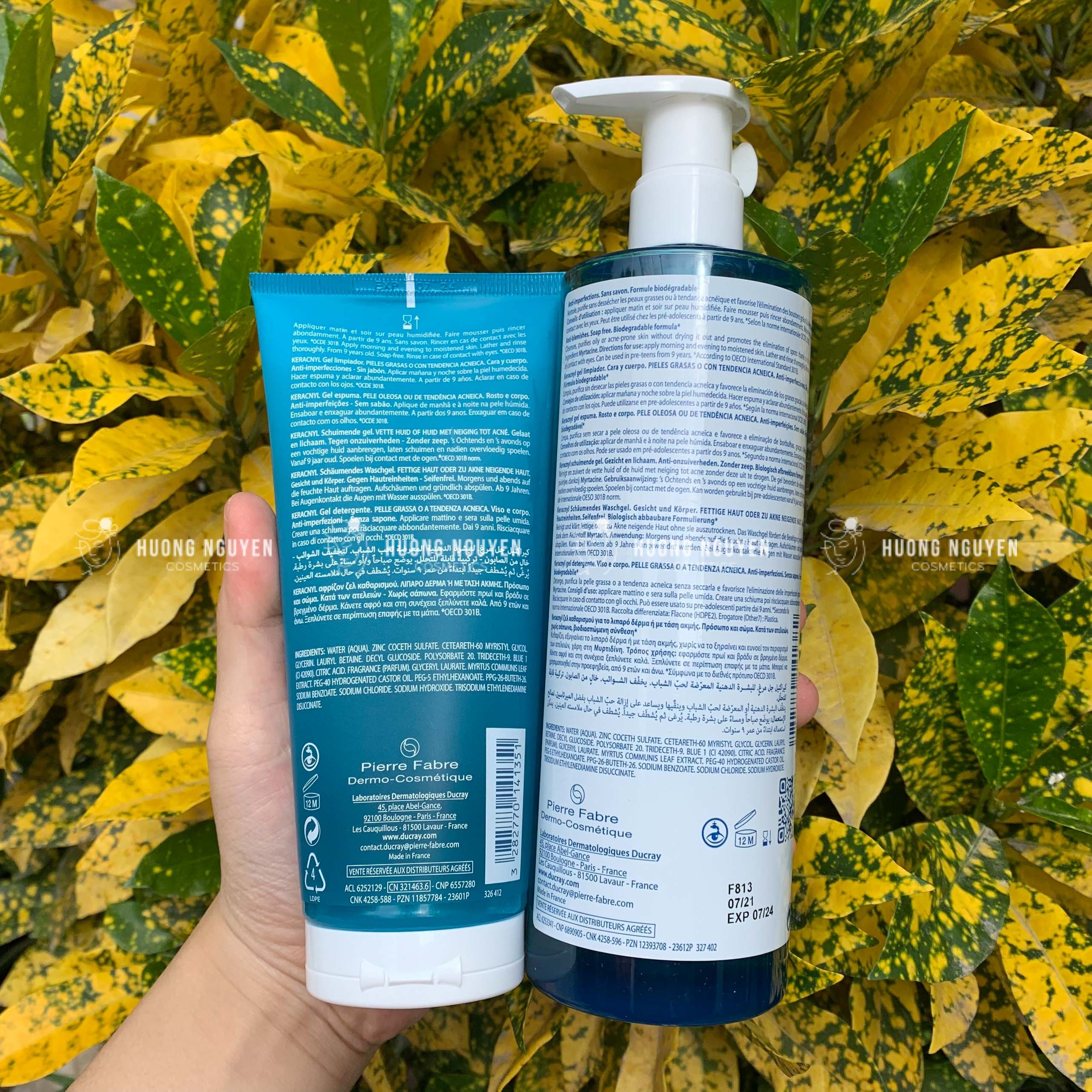 Sữa Rửa Mặt Ducray Keracnyl Gel Moussant