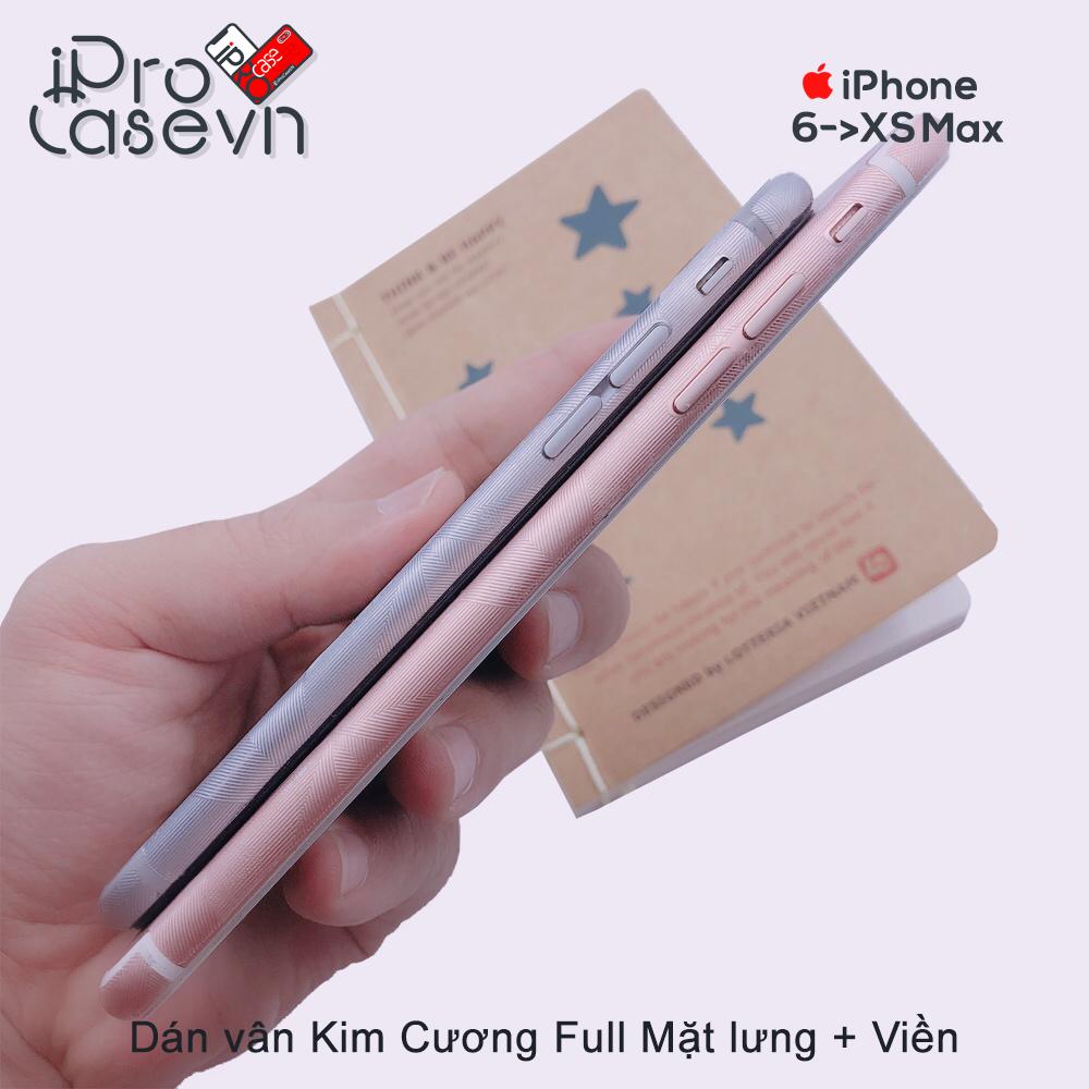 Miếng dán Kim Cương Full Mặt lưng và Viền iPhone 6 -  XS Max