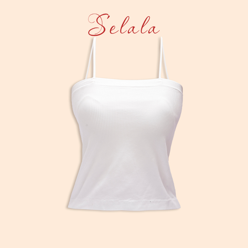 Áo hai dây selala gân tăm mềm mịn co giãn sang chảnh sexy 2d13