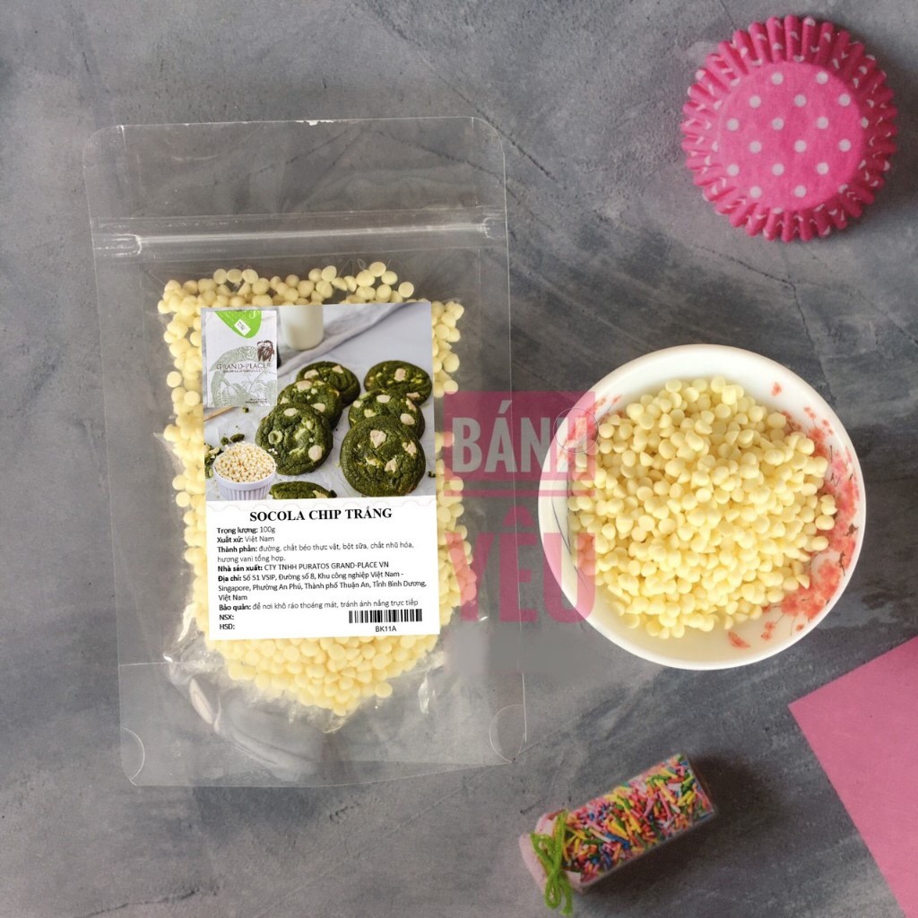 Socola chip trắng chia lẻ 100g