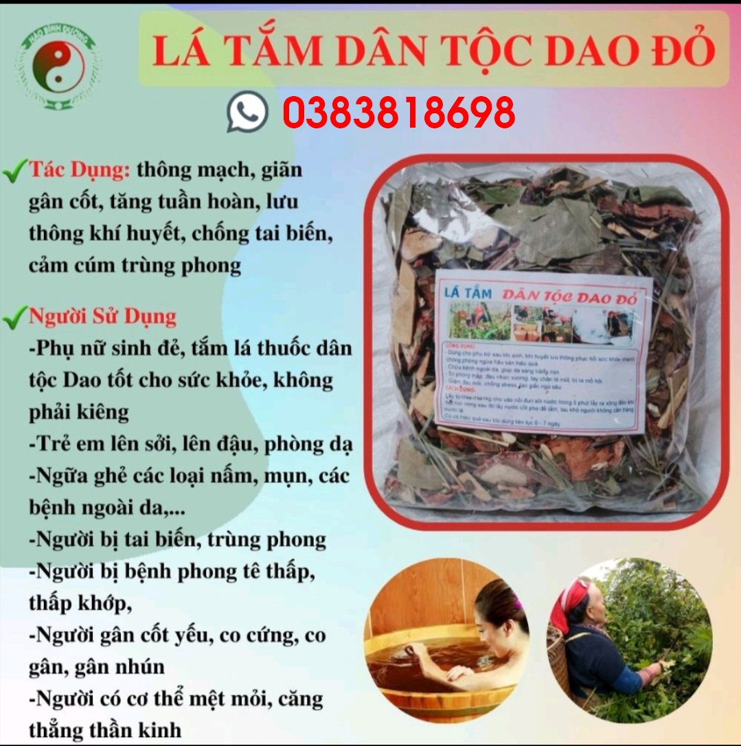 Lá Xông Tắm Sau Sinh Dân Tộc Dao Đỏ