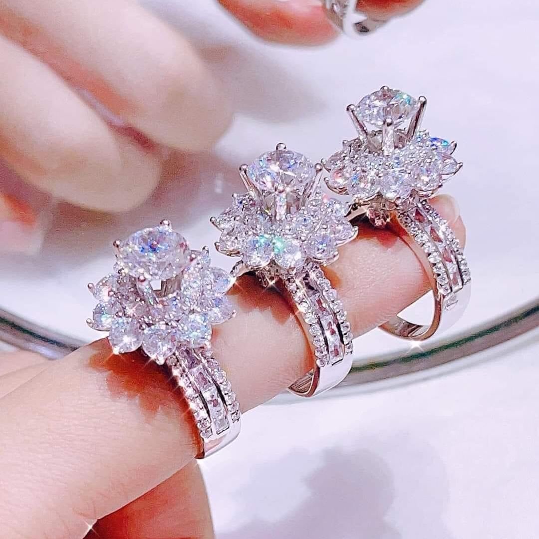 Beautiful women ring, white gold ring, sterling silver ring, high grade Phale ring, luxury diamond ring, 24K pure gold ring, wedding gold ring-Gado nm304 promise not black jewelry